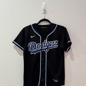 Nike Black Jersey with Blue and White Trim